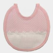Bavoir en interlock - Rose