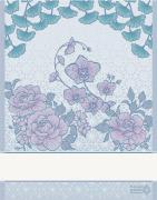 Serviette - Sakura - Nuancé rose-bleu