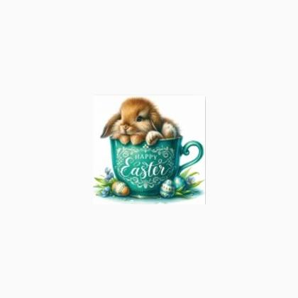 Happy Easter Rabbit Magnet