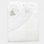 Ours En Peluche Avec Bavoir En Toile Aïda à Broder – 46x36 Cm, Poche De Rangement – Décoration Et Doudou Pour Bébé