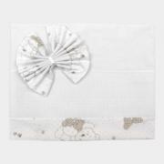 Ensemble pour le berceau - Oursons Lurex - Blanc (2 pièces)