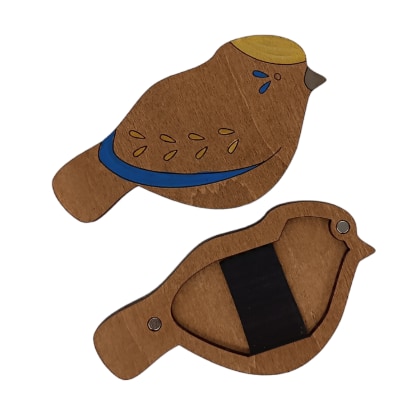 Porte aiguilles - Oiseau - Bleu