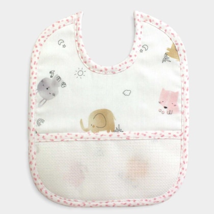 Bavoir - Animaletti - Rose