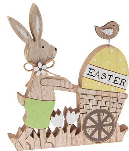 Lapin de Pâques en bois