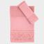 Lot de 2 serviettes  - Devoré - Rose