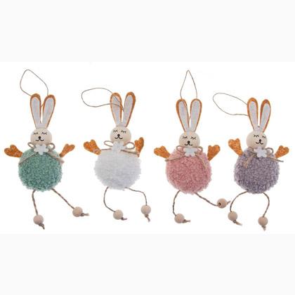 Lapins en peluche à suspendre