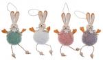 Lapins en peluche à suspendre