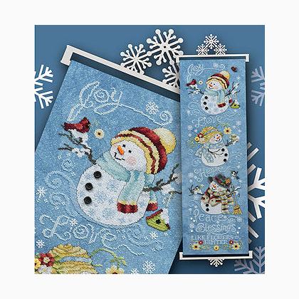 Support à broder fini - 9\" White Snowflakes