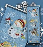 Support à broder fini - 9" White Snowflakes