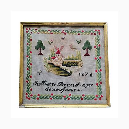 Julliette Brunel 1876 Sampler