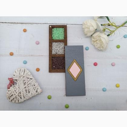 Organizer perles - Losange - Rose