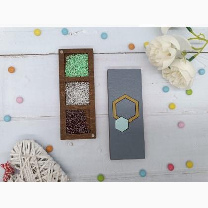 Organizer perles - Hexagone - Turquoise