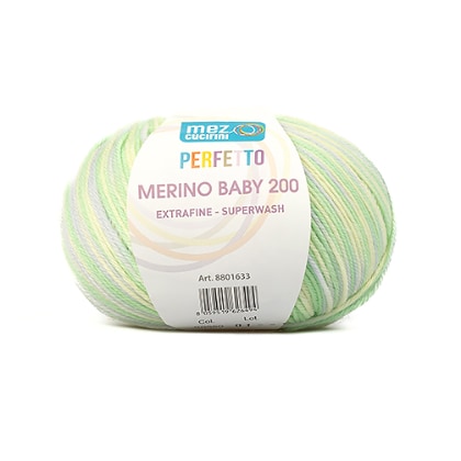 Perfetto Merino Baby 200 - S0550 - Ctiron Vert Multicolor