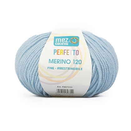 Perfetto Merino 120 - 00350 - Bleu Bébé