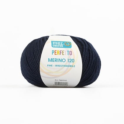 Perfetto Merino 120 - 00410 - Bleu Nuit