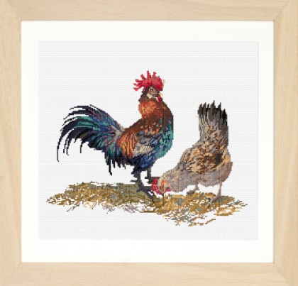 Rooster and Hen - Aida