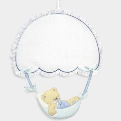 Ruban de naissance en forme de parachute - Bleu