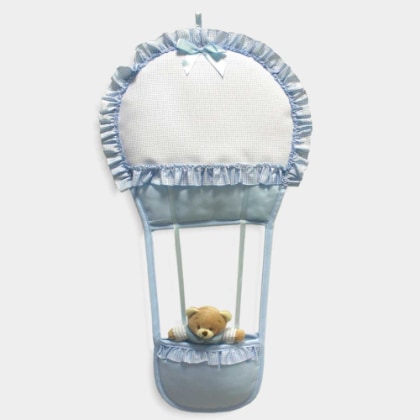 Ruban de naissance montgolfière - Bleu