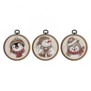 Miniatures Figurines d'Hiver - lot de 3