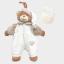 Ourson porte pyjama avec bavoir à broder- Crème