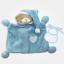 Ours doudou avec bavoir décoratif à broder - Bleu