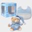 Coffret cadeau : Mini Baby Bear et Bavoir à broder - Bleu