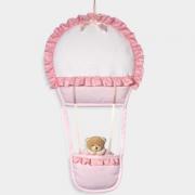 Ruban de naissance montgolfière - Rose