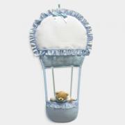 Ruban de naissance montgolfière - Bleu
