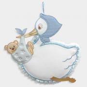 Ruban de naissance cigogne - Bleu
