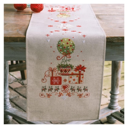 Chemin de table - Cadeaux sous l\'arbre de Noël