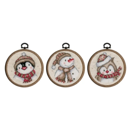 Miniatures Figurines d\'Hiver - lot de 3