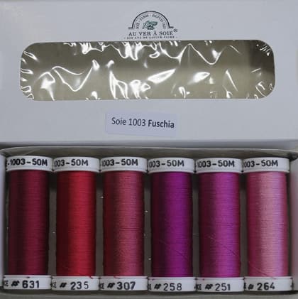 Soie 1003 - Pack 6 nuances - Fuschia