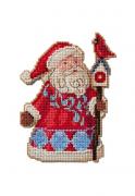 Santa & Cardinal Birdhouse