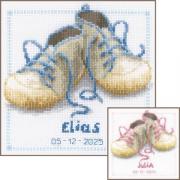 Chaussures à lacets rose-bleu