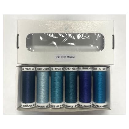 Soie 1003 - Pack 6 nuances - Marine
