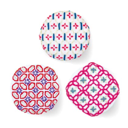 Kit Sashiko Hitomezachi Olympus - 3 broches rouge