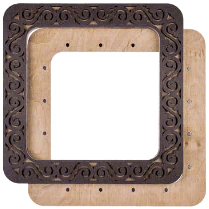 Cadre de broderie avec aimants 14x14 cm- Sombre