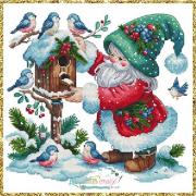 Christmas Father And Birds
