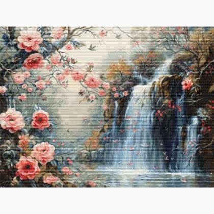 Crystalline Waterfall - Needlepoint