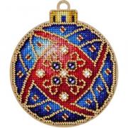 Boule de Noël - Bleue-Rouge