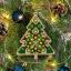 Sapin de Noël avec fleurs