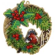 Guirlande avec rouge-gorge