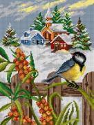 Winter Landscape with bird