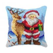 Coussin - Père Noël et renne