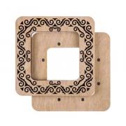 Cadre de broderie avec aimants 10x10 cm