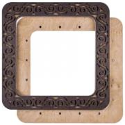 Cadre de broderie avec aimants 14x14 cm- Sombre