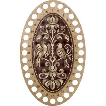 Porte-fils - Deux oiseaux, ovale