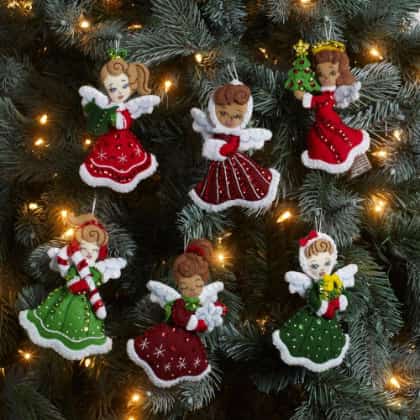 Kit Décorations en feutrine - Anges de Noël