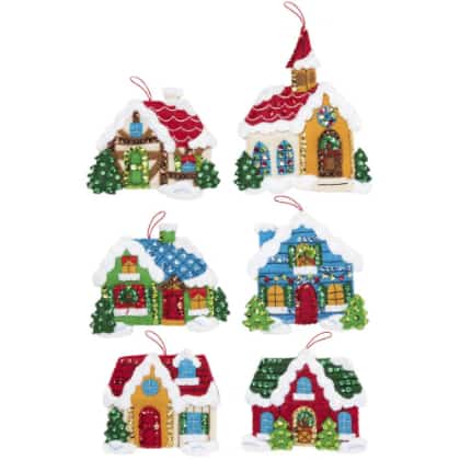 Kit Décorations en feutrine - Village de Noël