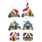 Kit Décorations en feutrine - Village de Noël